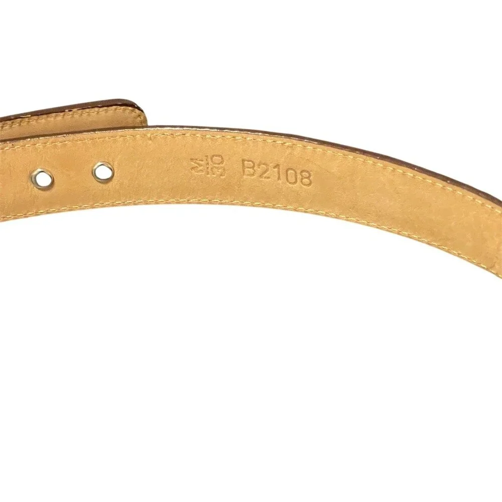 Brighton Womens Belt Brown Croc Embossed Western Buckle Size M 30